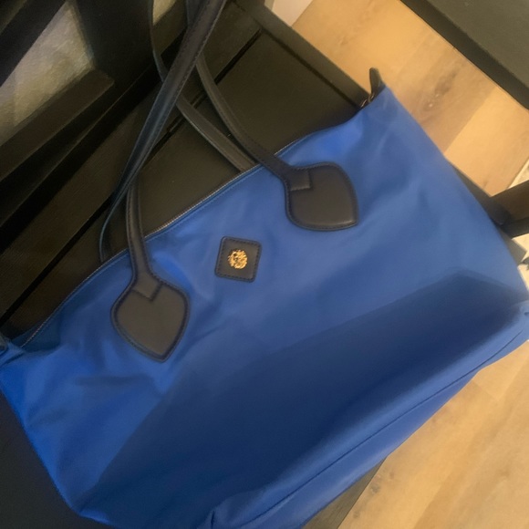 Anne Klein blue nylon tote - Picture 3 of 4